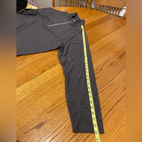 Pebble Beach Hesthered Grey Long Sleeve Performance Pull Over - Picture 12 of 16